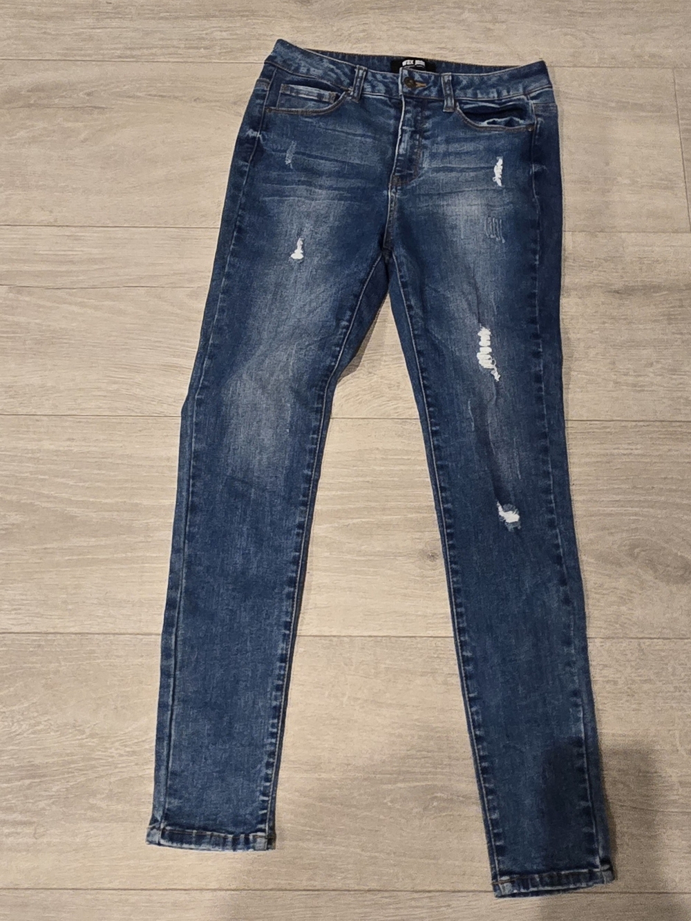 Wax Jean Indigo Ripped Skinny Jeans